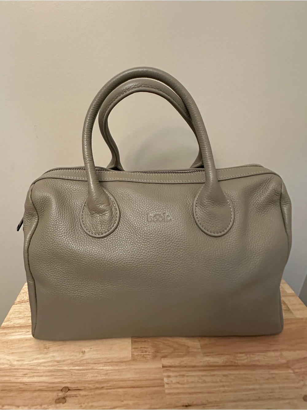 Beck Taupe Leather Montero Satchel - Picture 10 of 16